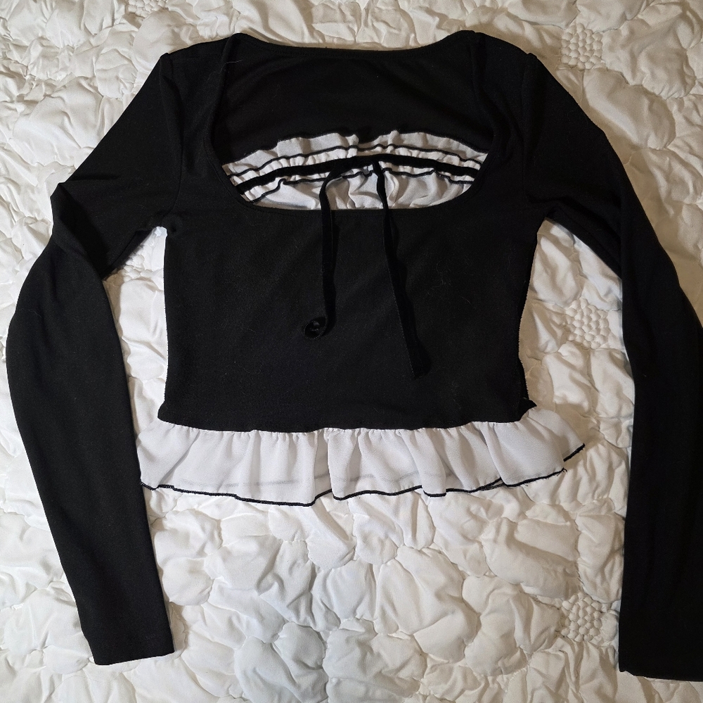 Black and White Women's Top